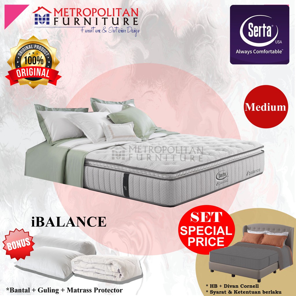 Springbed SERTA iBalance FULL SET Kasur Spring bed Matras