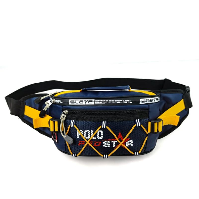 Tas selempang / tas Waistbag || Tas selempang jaring pria polo star / Waistbag jaring pria polo star