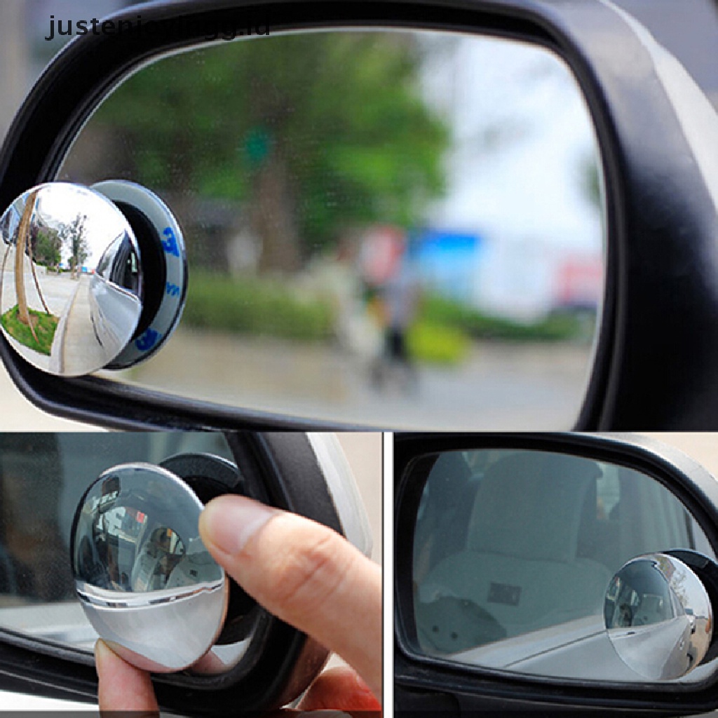 2pcs / Set justenjoyingg.id / 2Pcs Mainan Mobil universal Dapat Berputar 360 Derajat° Kaca Spion Cembung wide angle Untuk blind spot Mobil