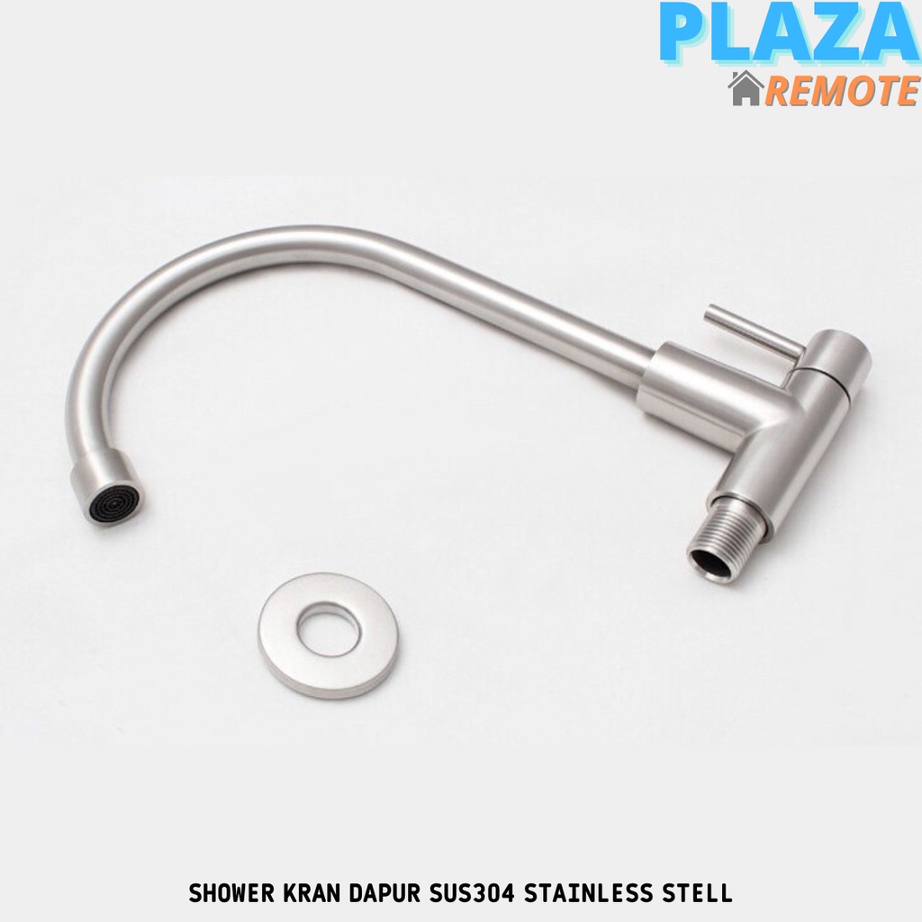 KERAN DAPUR WASTAFEL FAUCET CUCI PIRING CUCI TANGAN STAINLESS STEEL SUS304 ANTI KARAT MODEL ANGSA TANAM