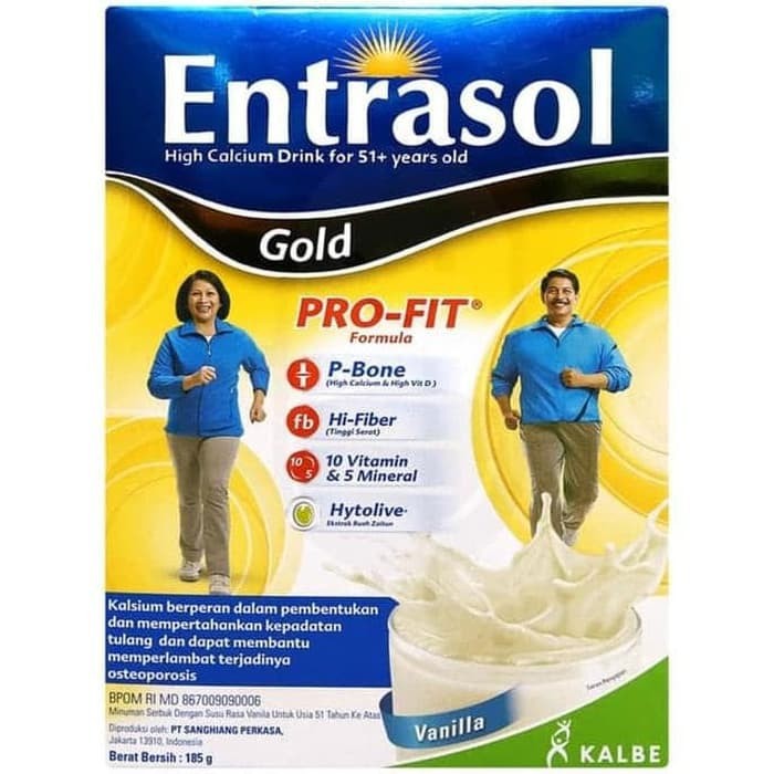 

Entrasol Gold Hight Calcium Milk Rasa Vanilla 185gr