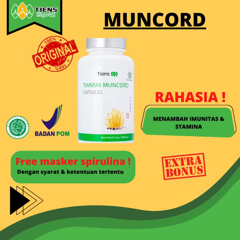 (TERLARIS) MUNCORD CAPSULES 1 BOTOL SUPLEMEN VITAMIN KEJANTANAN IMUNITAS DAYA TAHAN TUBUH PRIA DEWAS