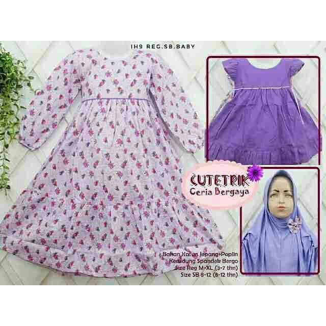 GAMIS ANAK CUTETRIK / CUTETRIK / BAJU MUSLIM / KATUN JEPANG