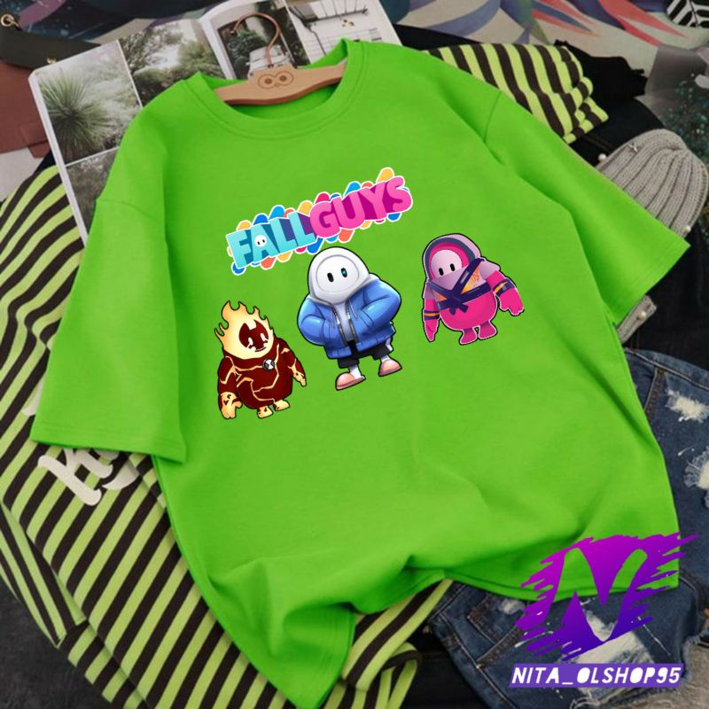 baju anak kaos anak atasan fall guys permainan viral baju fall guys