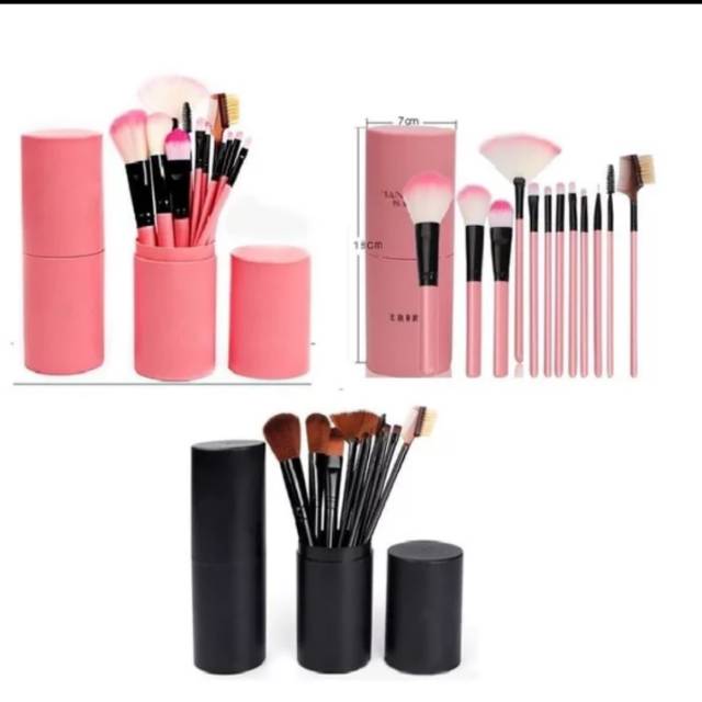 Kuas make up tabung 12 pcs make up brush 12 set kuas rias 12 set