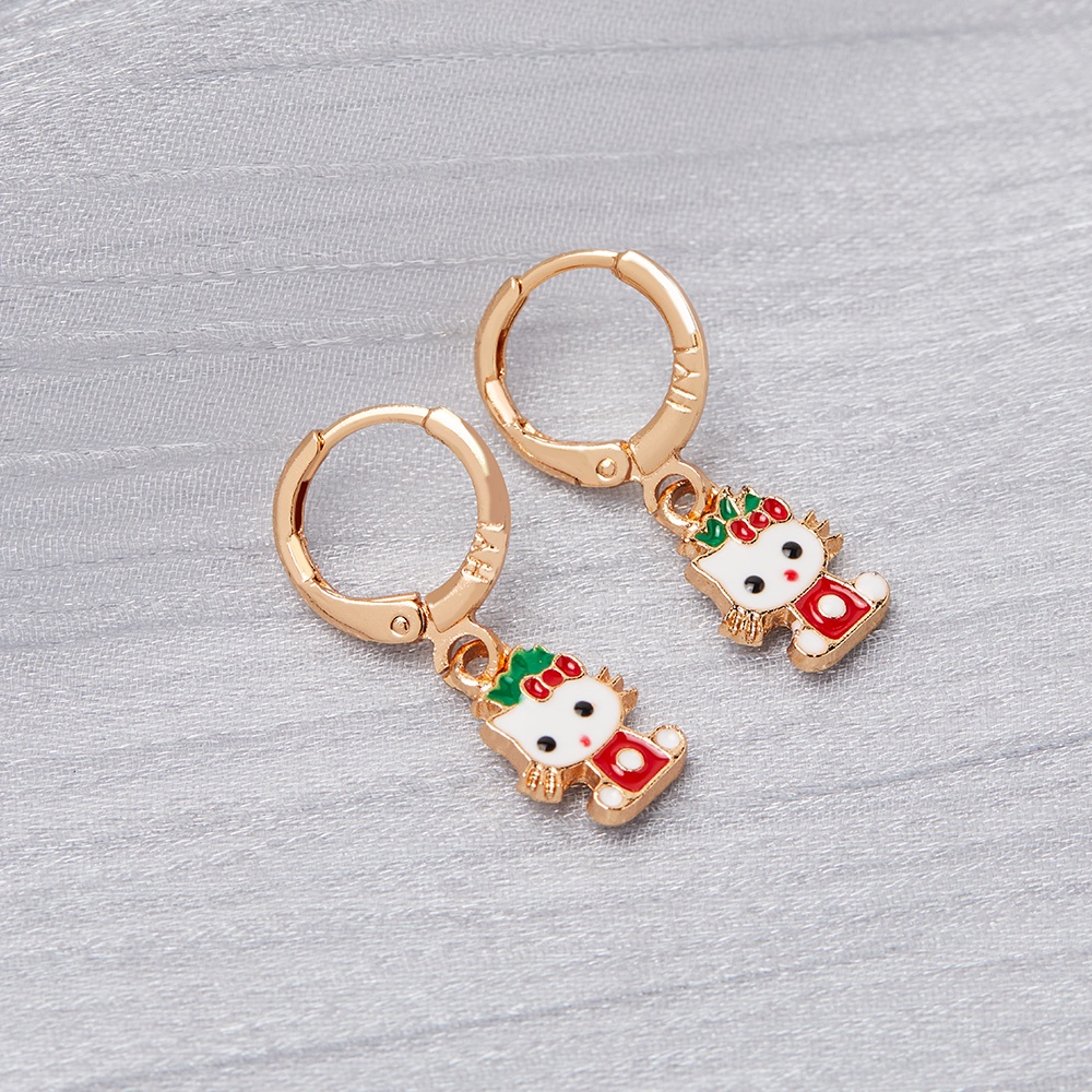 Y389 Anting Anak Titanium Hello Kitty Anting Anak Lapis Emas 24k Perhiasan Anak Perempuan Anting