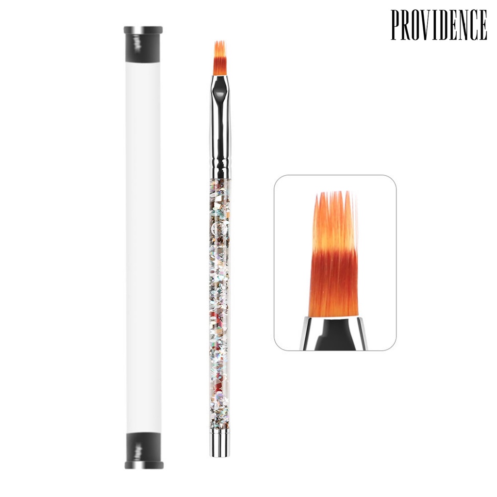 Providence Nail Art Brush Reusable Flat Head Nylon DIY Design Nail Drawing Brush for Beauty