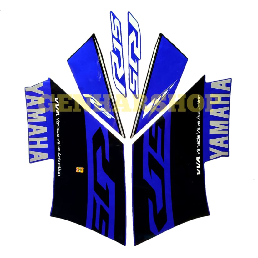 Stiker Striping Motor Yamaha r15 vva 2018 biru