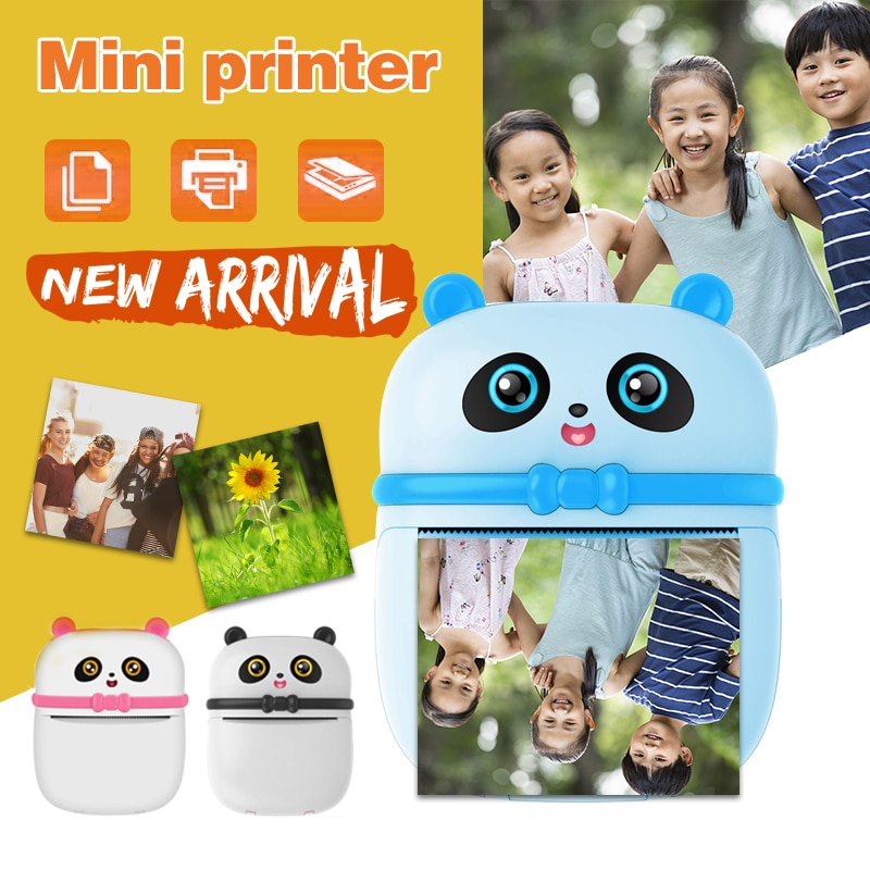 

Portable Panda Thermal Printer Mini Pocket Multifunction Label Printers Fast Printing Home Use Offic