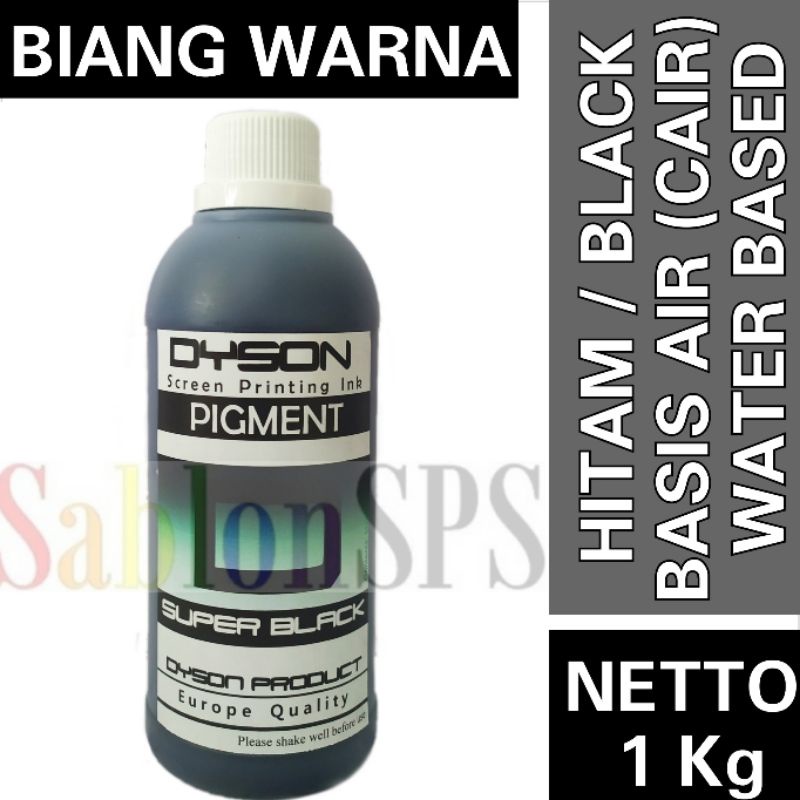 BIANG WARNA SABLON HITAM PIGMEN SABLON BLACK 1KG