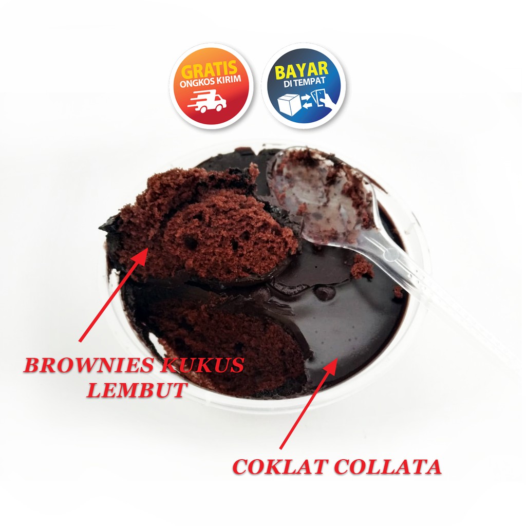 

Kue Brownies Kukus Lumer Coklat Cup 300ml