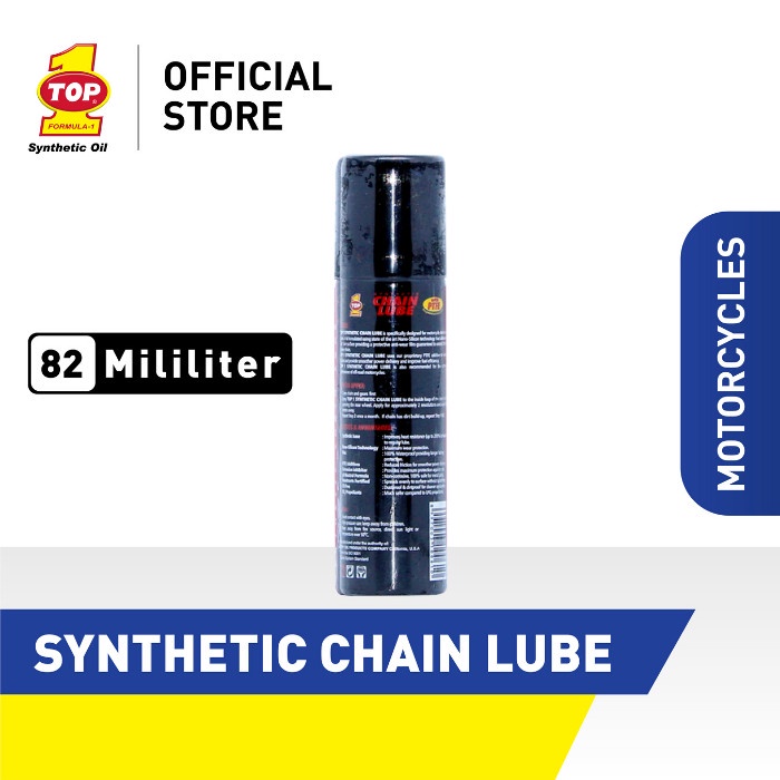 PELUMAS PEMBERSIH RANTAI SEPEDA MOTOR CHAINLUBE TOP 1 SYNTHETIC 82ML