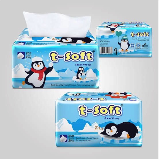 Tissue T-soft Isi 250 Sheet Murah