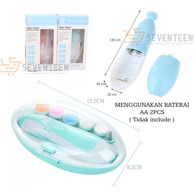 SEVENTEEN GUNTING KUKU ELEKTRIK BAYI DAN DEWASA ELECTRIC NAIL TRMMER MANICURE SET PERAWATAN KUKU SET