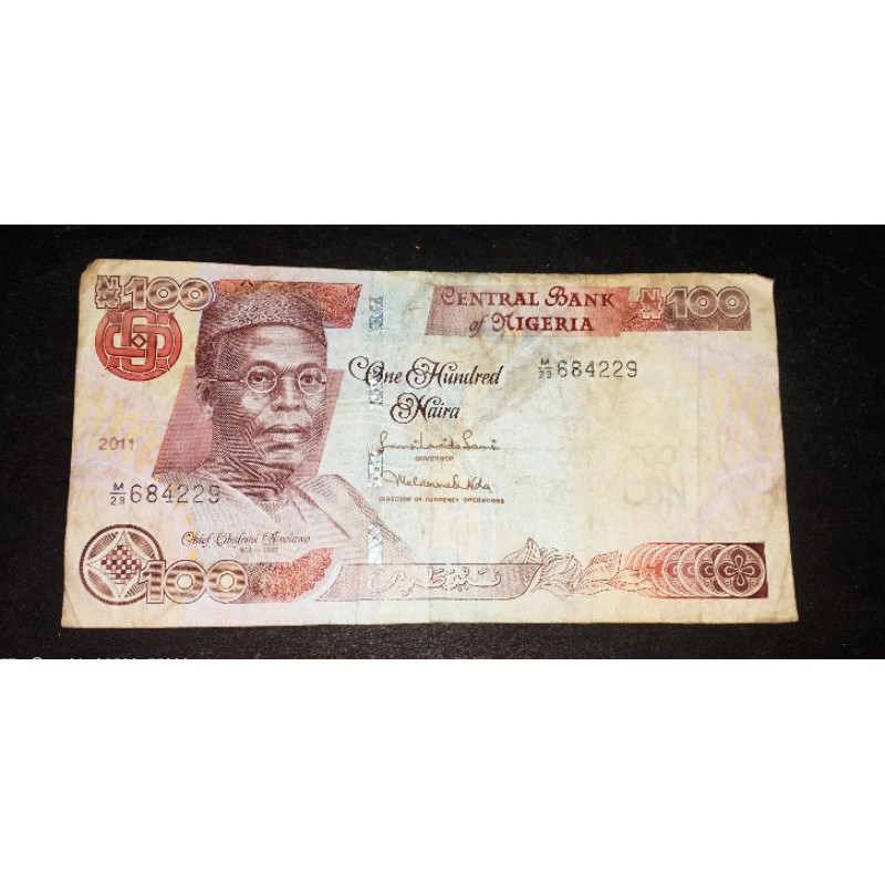 (LANGKA) Nigeria uang asing 100 naira nigeria