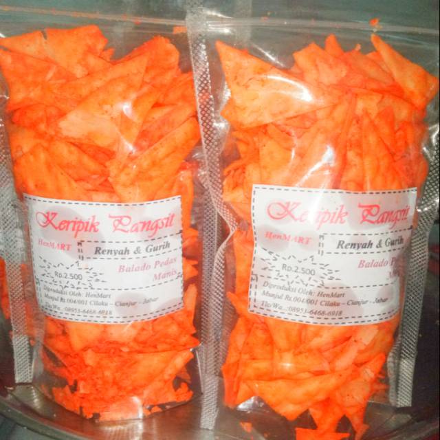 

KERIPIK PANGSIT HENMART RASA BALADO MANIS PEDAS