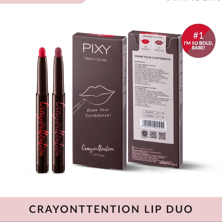 Pixy Draw Your Confidence Crayontenttion Lip Duo