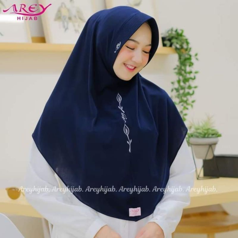 (Arey Alena) HIJAB INSTAN AREY ALENA - JILBAB AREY Bordir Tangkai - JERSEY