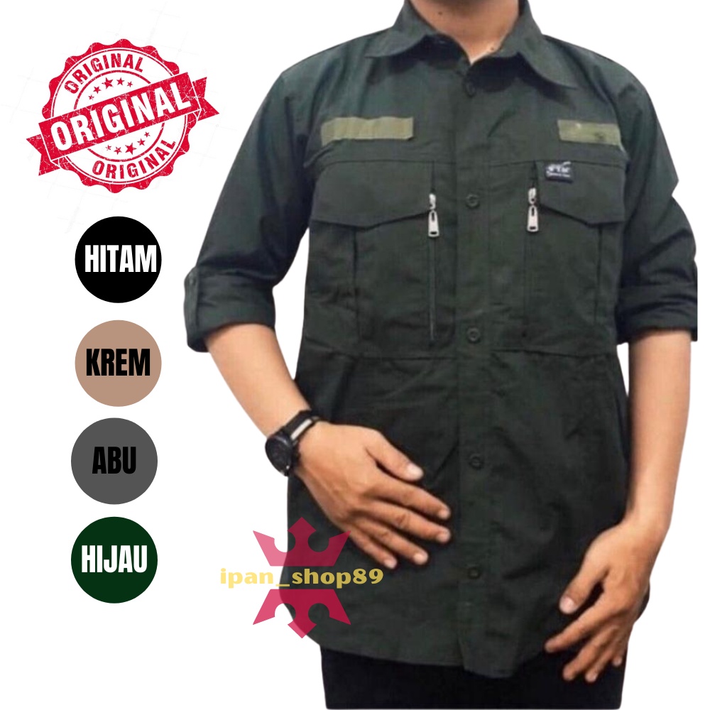 KEMEJA TACTICAL W-TAC LENGAN PANJANG BAHAN BERKUALITAS /KEMEJA KOMUNITAS LAPANGAN