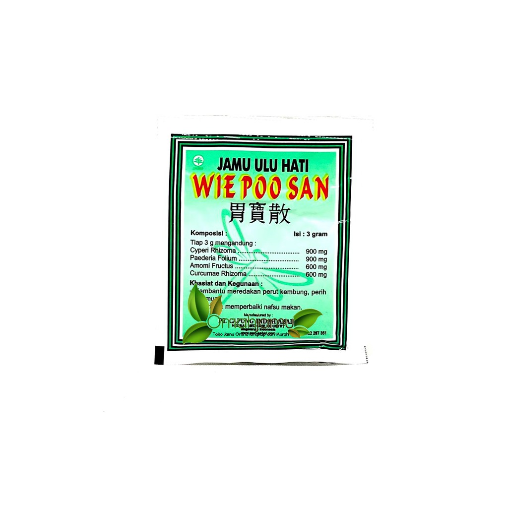 WIE POO SAN. Kesehatan Lambung dan Pencernaan