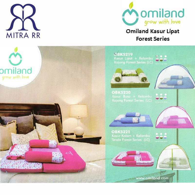 Omiland Kasur Bayi Set Kelambu Kojong Forest Series / Kasur Lipat Omiland OBK 5219