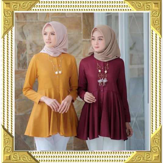 Damai Fashion Jakarta - Baju Tunik Wanita Muslim ADINDA 5 Warna - Konveksi Baju Murah Tanah Abang