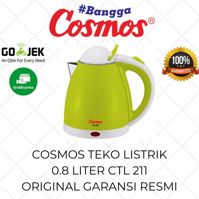 Cosmos Kettle Listrik 0.8 Liter CTL 211 Teko Mini Low Watt Pemanas Air Star Seller