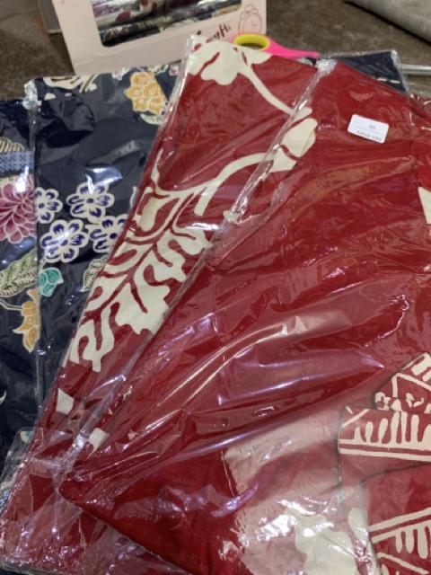 Kemeja Batik Pria Dewasa Lengan Pendek Slim Fit Katun Stretch, 021 Gw#