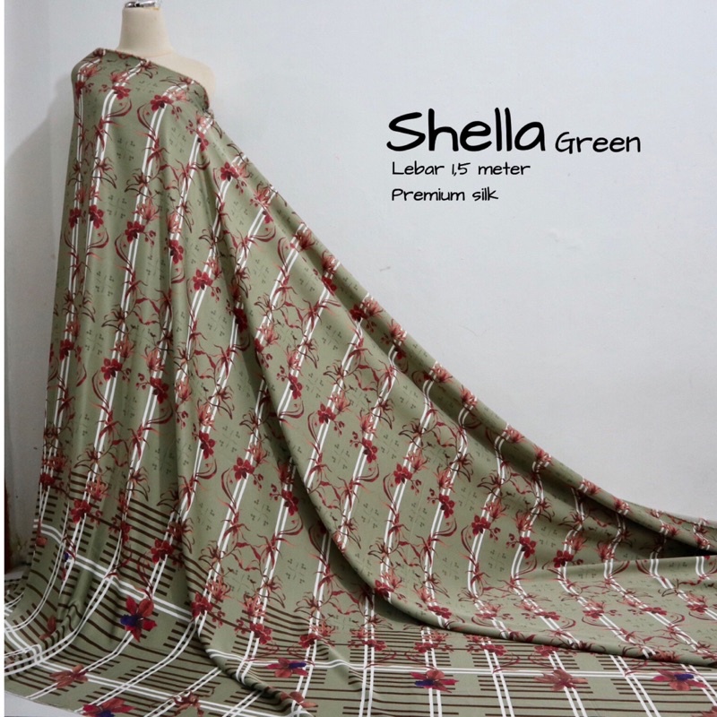 Kain silk copy motif wearing klamby | kain seragaman | bahan gamis