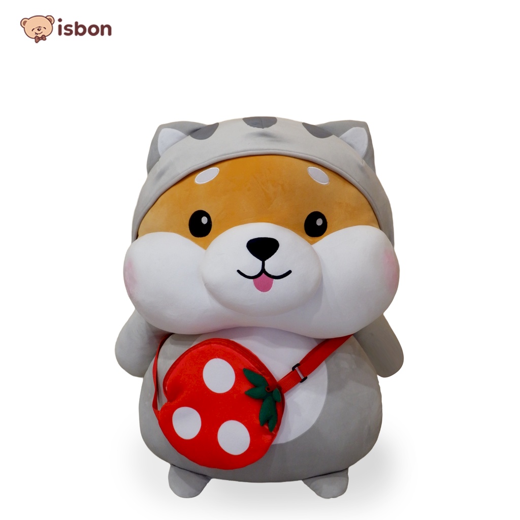 Boneka Anjing Shiba Jumbo With Hoodie Lucu Ekpresi Wajah Lucu Cocok Untuk Hadiah By Istana Boneka