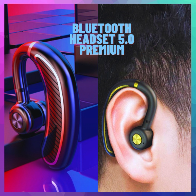 Earphone Handfree Hedset Headshet Wireless Bluetooth 5.0 Android Gaming Iphone Super Bass