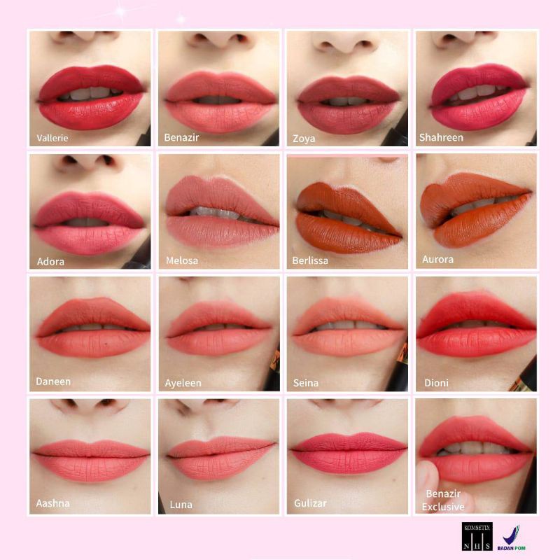 LIP CREAM MATTE NHS / LIP CREAM NHS /  KOMSETIX NHS / Strawberry Nail Henna / Lipcream Matte Komsetix