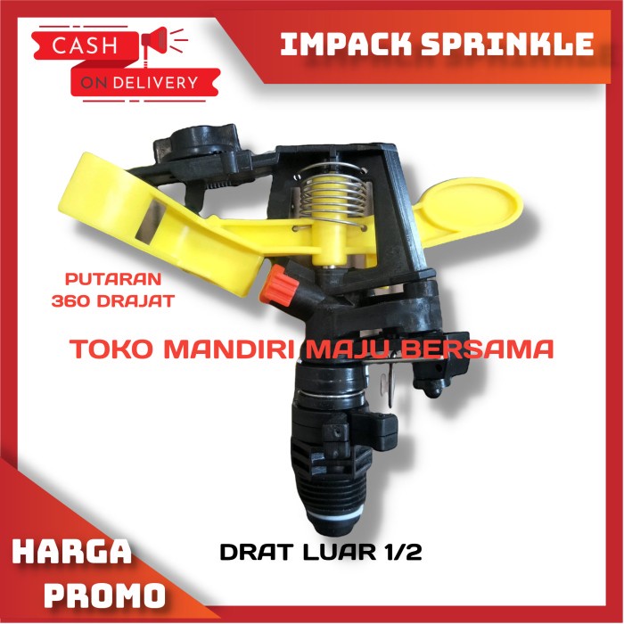 IMPACT SPRINKLER TAMAN DRAT LUAR 1/2 INCH / TEMBAKAN AIR TAMAN 360°