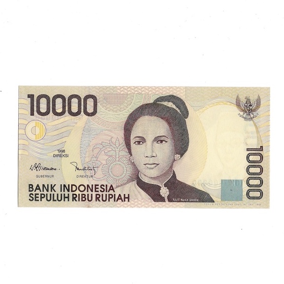 Uang kuno Indonesia 10000 Rupiah Emisi 1998 Nomor Cantik