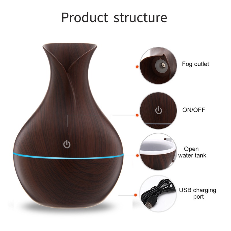 Humidifier Diffuser Aroma Terapi / Humidifier Diffuser Pelembab Ruangan 130ML