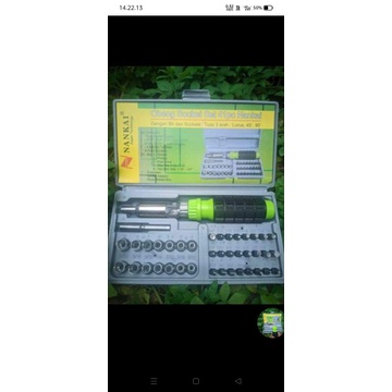 TERLARIS Obeng Sock Set 41 Pcs / Kunci Obeng Socket 41 Pcs Nankai (SISTEM BAYAR COD)