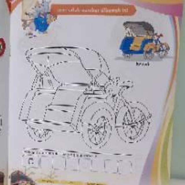 Buku Edukasi Anak PAUD TK Mewarnai Transportasi