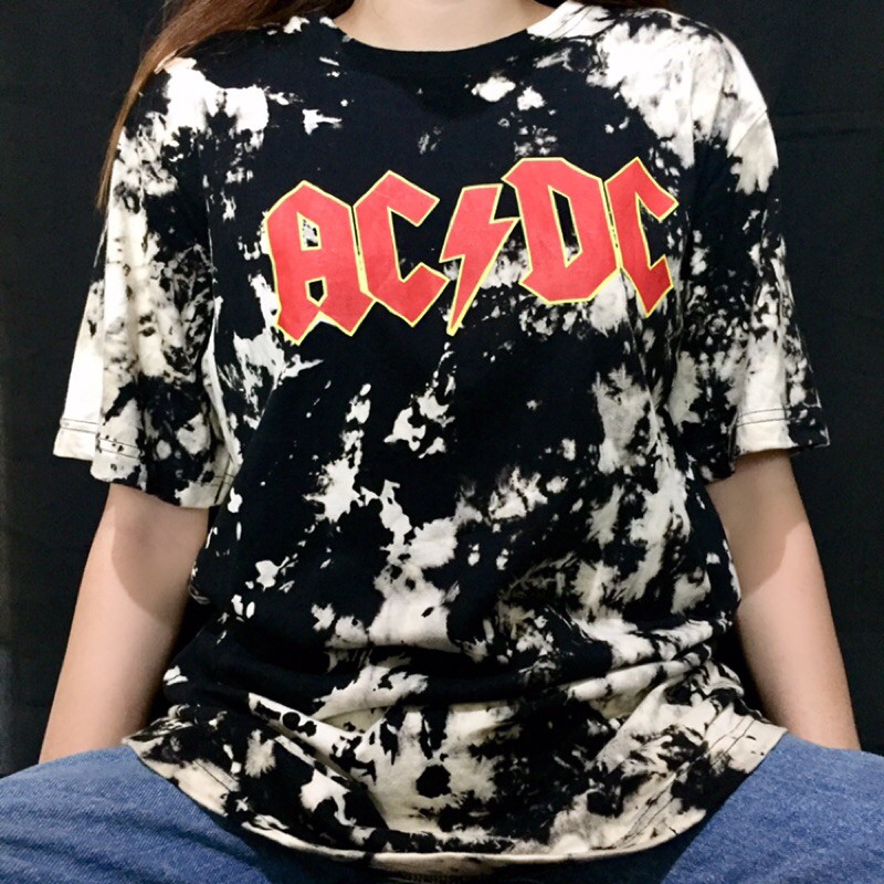 Acdc tie dye shirt unisex