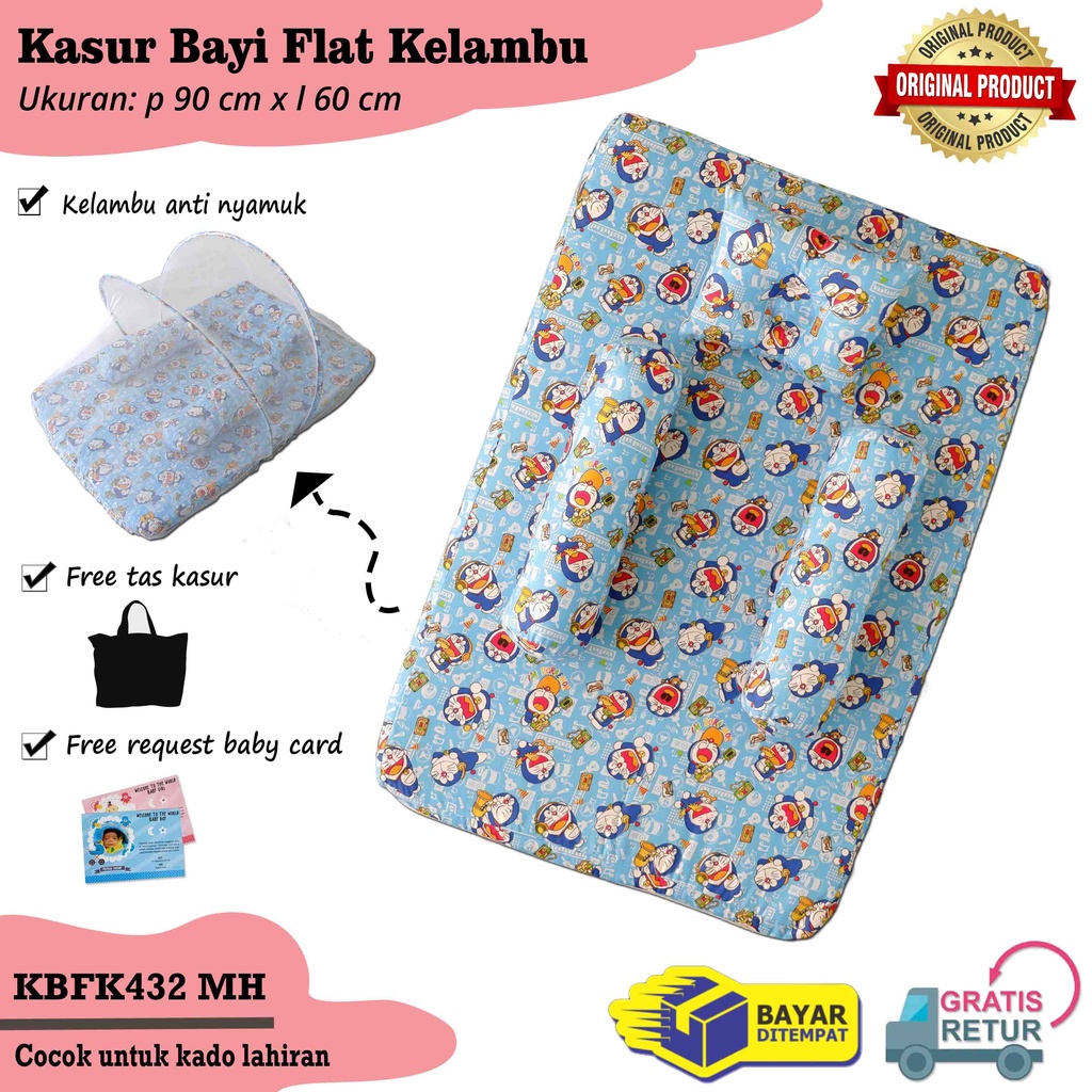 Kasur Bayi Flat Paket Perlengkapan Bayi Baby Gift Set Kado Lahiran Tempat Tidur Baby-KBFK432MH