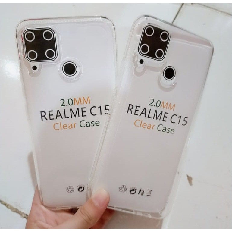 Soft Case OEM Transparan Realme C15 6.5 Inchi Clear Ultra Thin TEBAL 2.0mm SUPER CLEAR