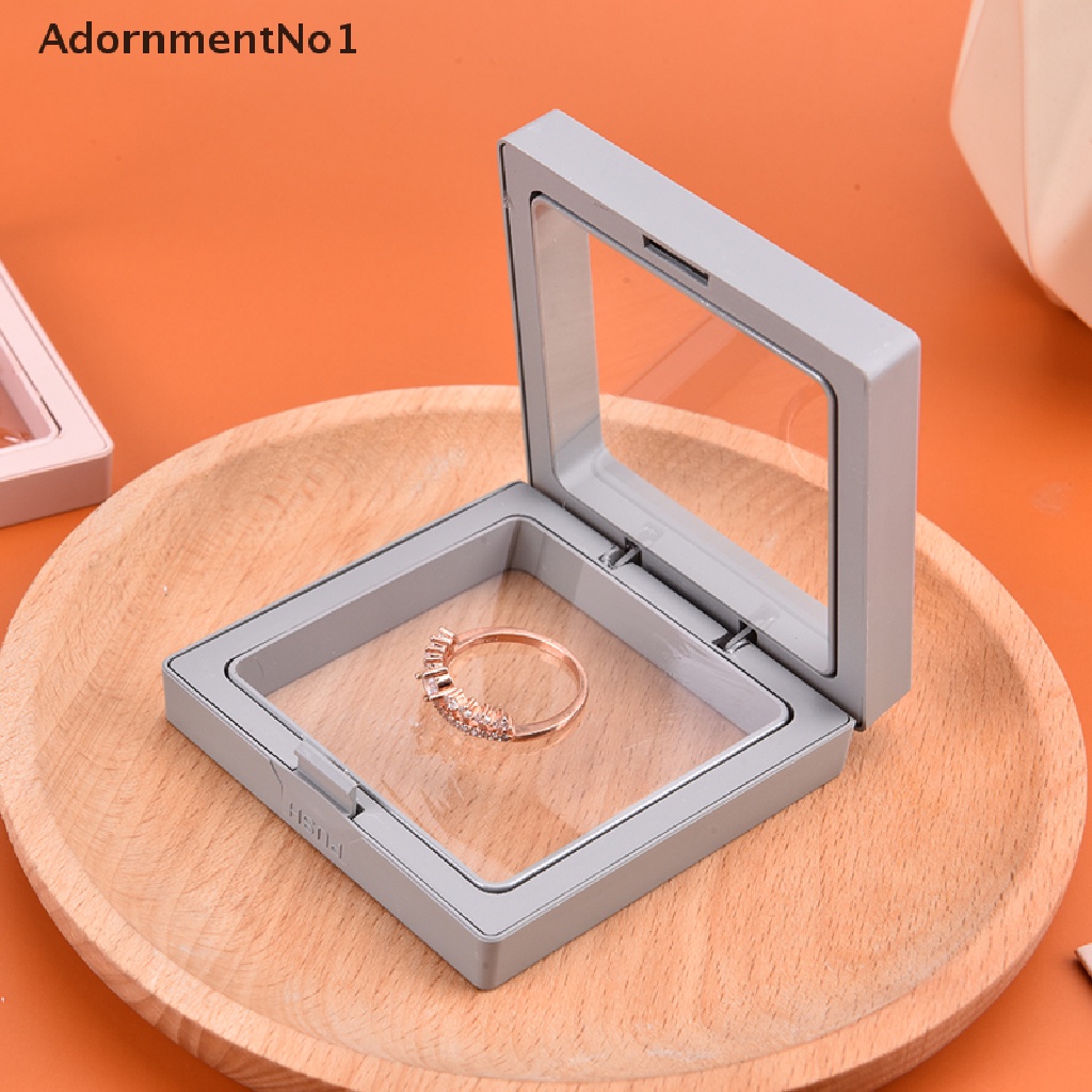 [AdornmentNo1] PE Film Brooch Coin Gems Jewelry Dustproof Suspended Floating Ring Storage Box [new]