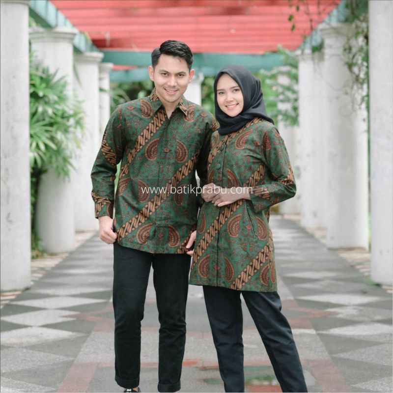 Batik pasangan couple sarimbit pria &amp; wanita batik seragam couple PHC03