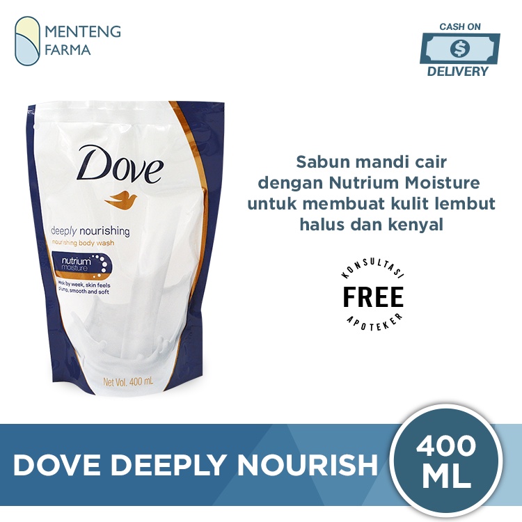 Dove Sabun Mandi Cair Deeply Nourishing 400 ML - Formula NutriumMoisture Menutrisi Melembabkan Kulit