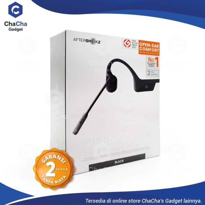 Aftershokz Opencomm Bone Conduction Bluetooth Headset - Black Termurah