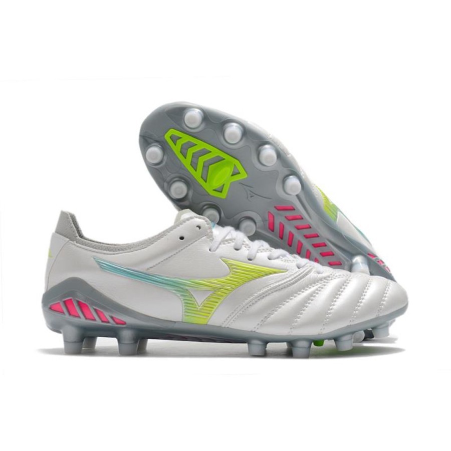 SEPATU BOLA MIZUNO MORELIA NEO 3 WHITE CYBER FG