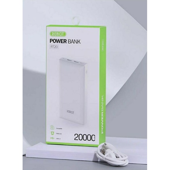 Power Bank Robot Original 20000 MAH White