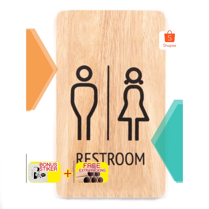 

Grosir SIGN TOILET KAYU UNIK / SIGN WC KAYU Keren