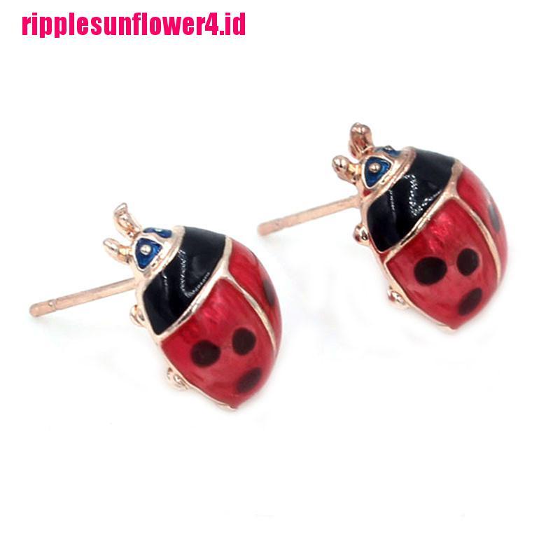 Anting Tusuk Motif Kumbang Merah Untuk Wanita