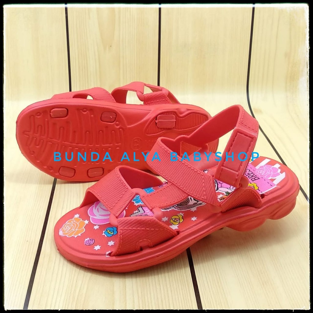 Sendal Anak Perempuan Usia 5 6 7 Tahun Kartun Elastis - Sepatu Sandal Anak Cewek Lentur Anti Licin Banyak Warna