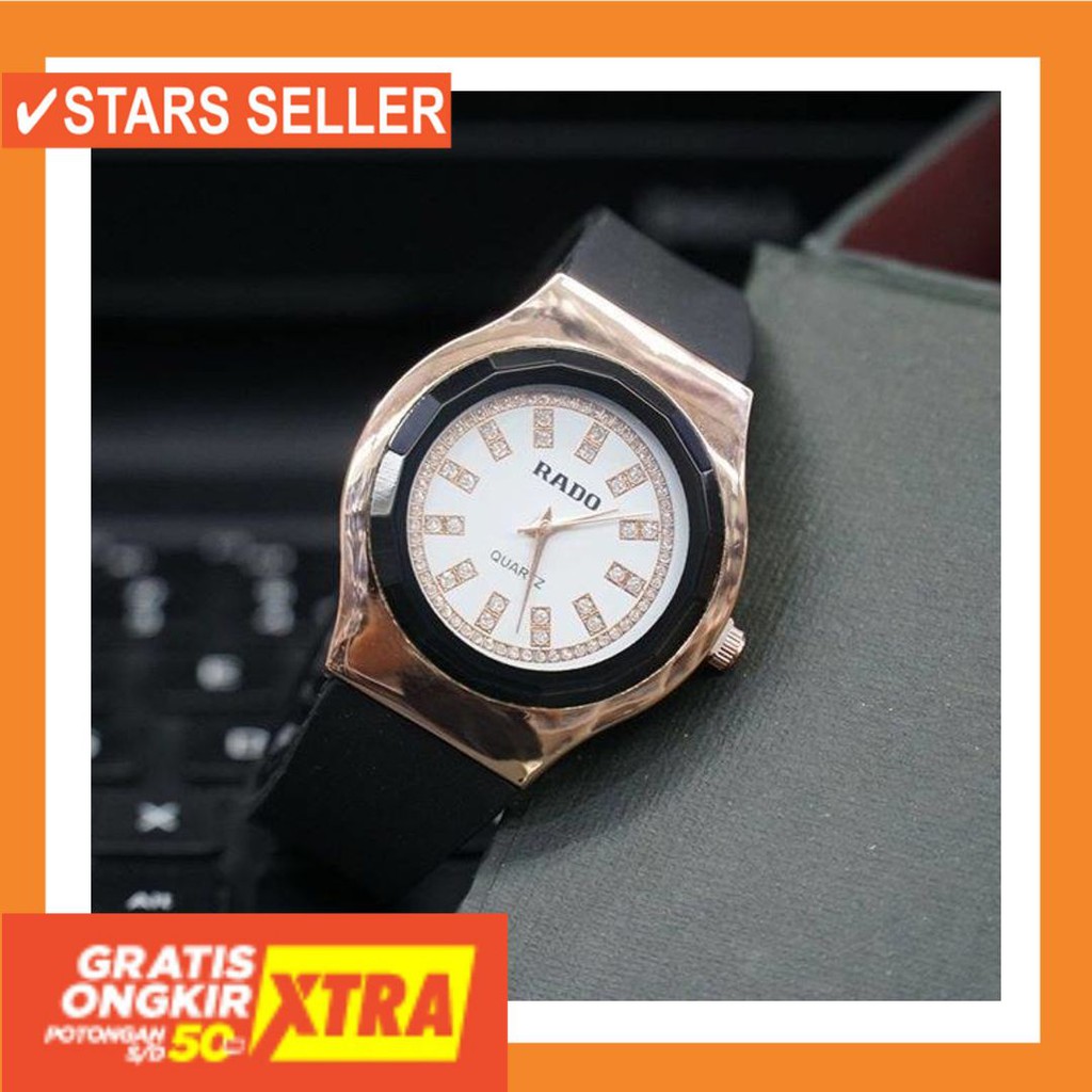 JAM COWOK MASA KINI MURAH TERBARU GSHOK HITAM / Jam Tangan Rado Rubber